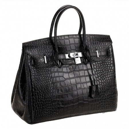 Hermes Birkin Bag Croc Black