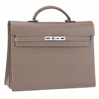 Hermes Kelly Briefcase Grey