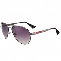 Prada Aviator Linea Rossa Logo Grey Frame Sunglasses 308225