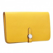 Hermes Dogon Wallet Yellow  18926641
