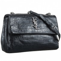 Saint Laurent West Hollywood  Black Crocodile Leather Bag 18927389