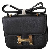 Hermes Constance Black Bag With Gold Hardware 608105