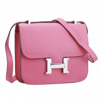 Hermes Constance Pink with Silver Buckle