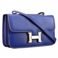 Hermes Constance Elan Blue Electric With Gold Hardware 608122