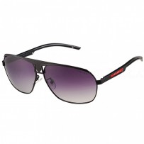 Prada Sporty Embellished Black Frame Linea Rossa Logo Sunglasses 308300