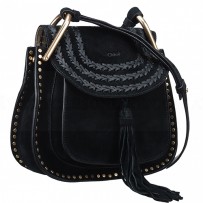 Chloe Hudson Small Black Suede Leather Bag 18927055