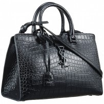 Saint Laurent Cabas Black Crocodile Leather Bag 18927382