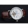 Vacheron Constantin Traditionnelle Calibre White Dial Silver Case Brown Leather Bracelet 1454065