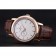 Swiss Vacheron Constantin Patrimony Contemporaine Rose Gold Case White Dial Brown Leather Bracelet  622680