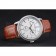 Vacheron Constantin Patrimony Power Reserve White Dial Silver Diamond Case Brown Leather Bracelet  1454266