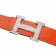 Hermes Orange With Silver "H" Buckle Closure Belt