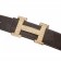 Hermes Brown With Gold "H" Buckle Closure Belt