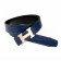 Hermes Blue Belt with Golden H Buckle