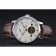 Vacheron Constantin Tourbillion Power Reserve White Dial Silver Case Brown Leather Bracelet  1454275